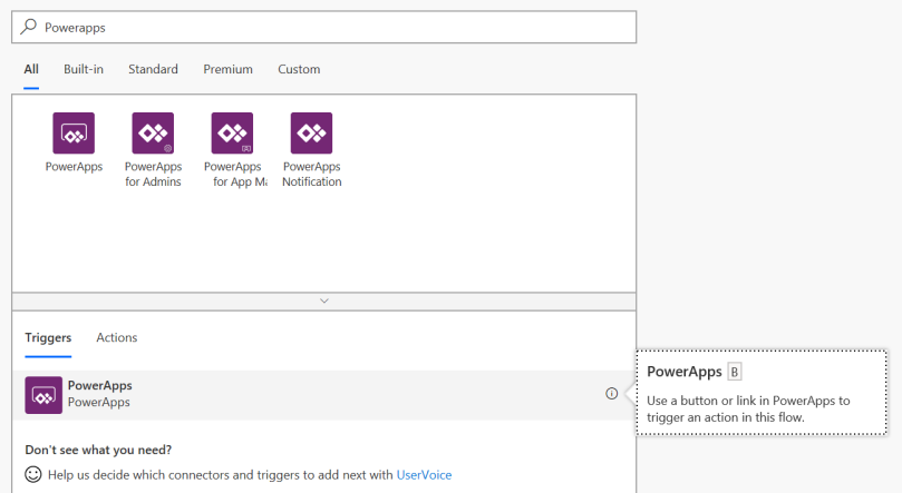 MS Flow: PowerApps Trigger